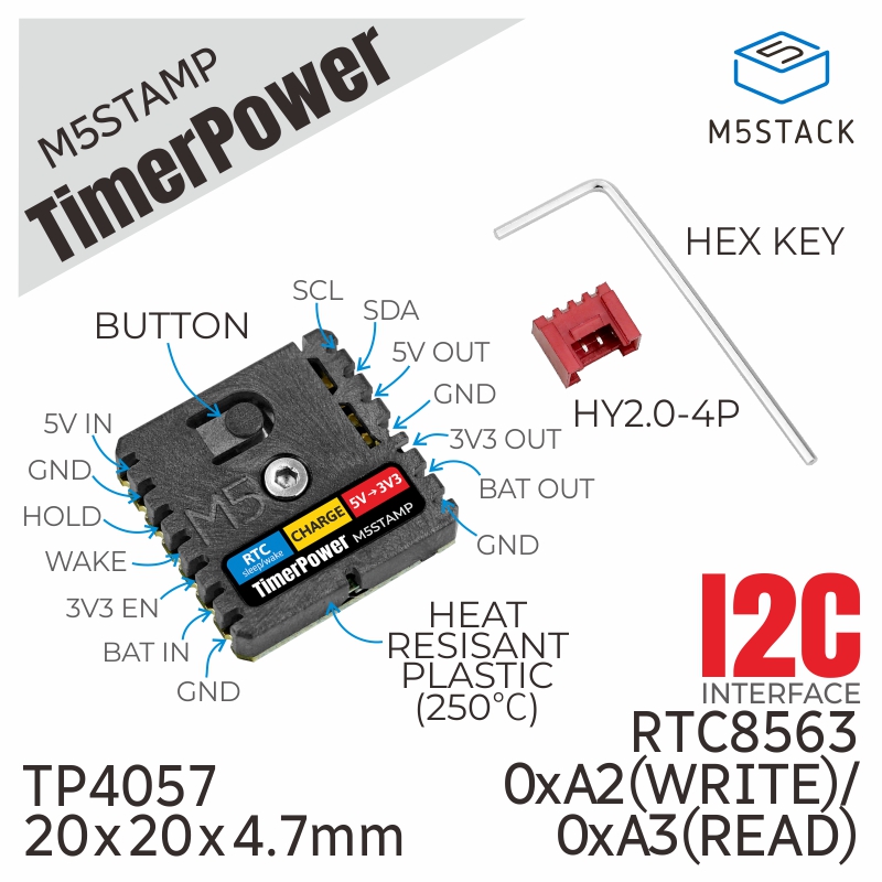 M5Stack - Официальная мощность таймера M5Stack M5Stamp (BM8563)