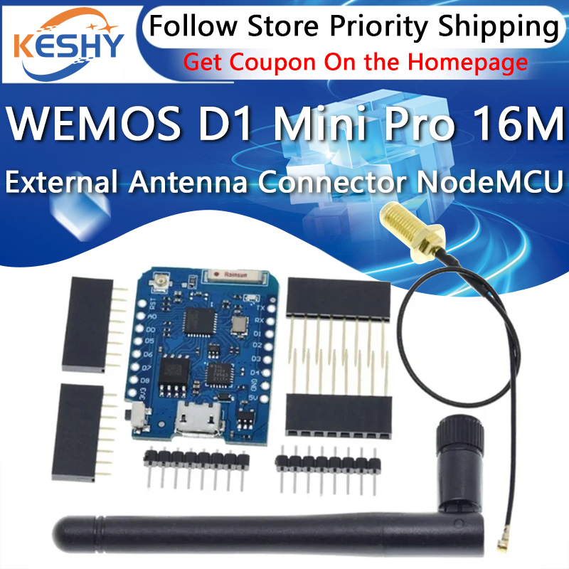 D1 Mini Pro - WEMOS D1 Mini Pro 16M байт