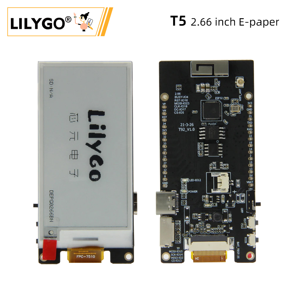 Ttgo Tdisplay - LILYGO® TTGO T5 2.66-Inch E-Paper 5,5-дюймовый