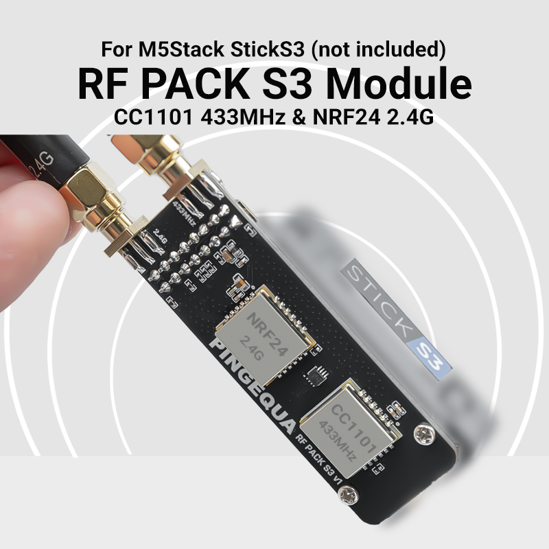 M5Stack - Двухдиапазонный модуль M5Stack StickS3 CC1101 433