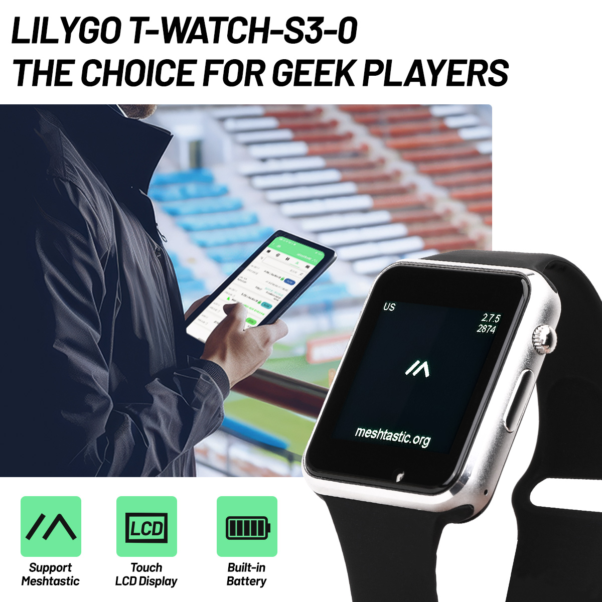 T-Watch-S3 ESP32-S3 Макетная п – обзор и цена Ttgo T Watch