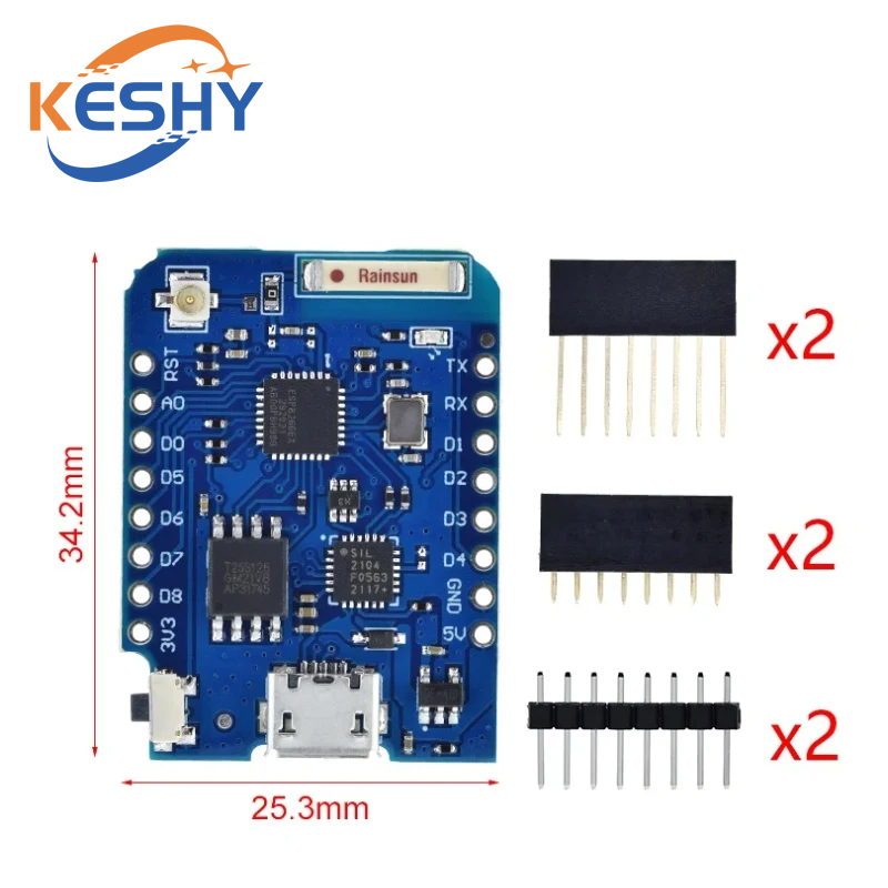 WEMOS D1 Mini Pro 16M байт раз – обзор и цена D1 Mini Pro