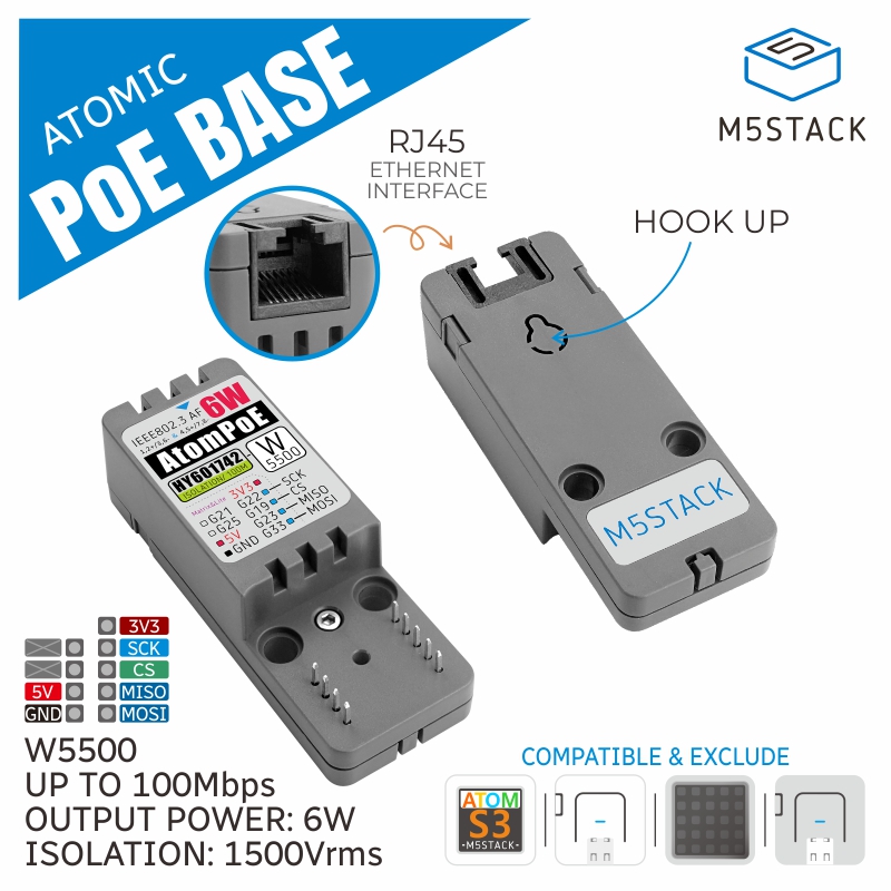 M5Stack Official ATOMIC PoE Ba – обзор и цена M5Stack